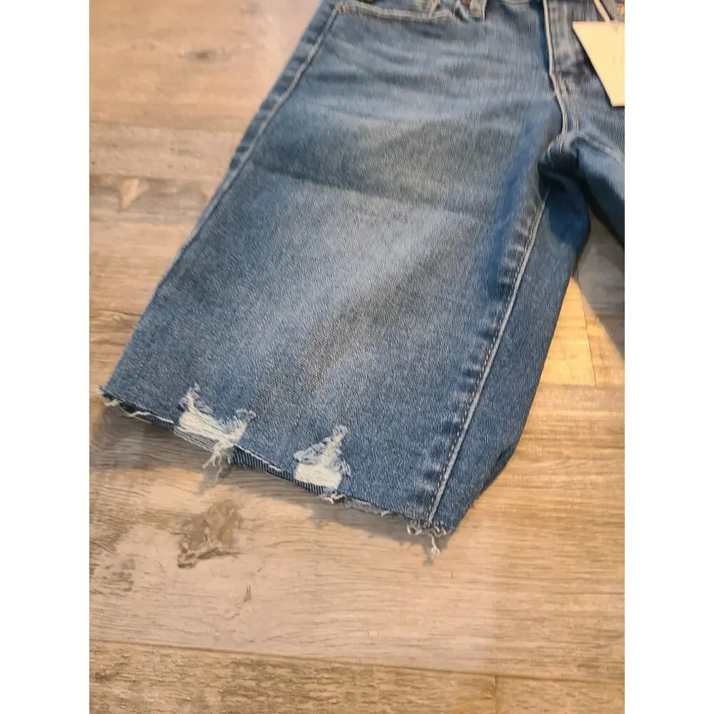 Kancan 1/24 junior's cut off denim long shorts new with tags